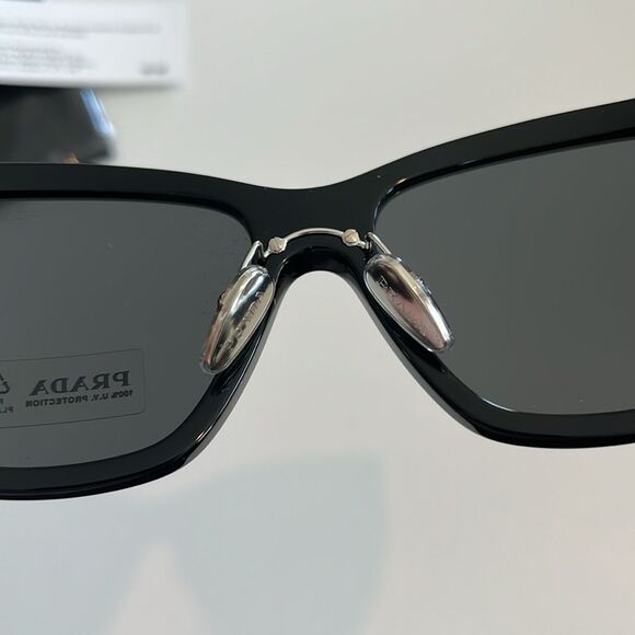 Prada 54mm geometric black and silver sunglasses main image 4
